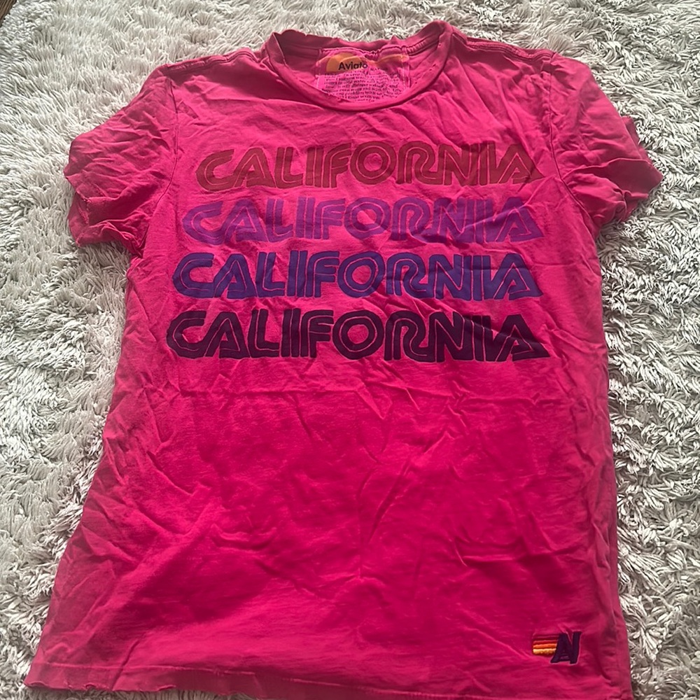 Aviator Nation pink california t-shirt